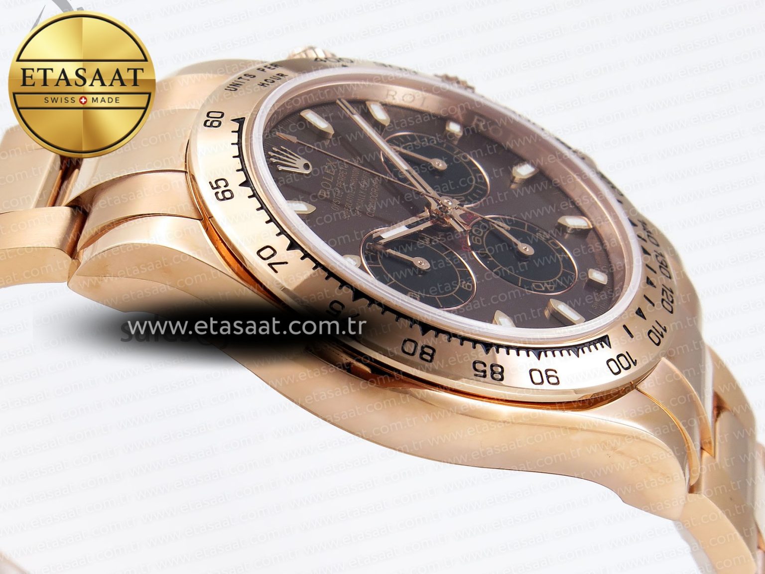 Daytona 116505 RG OMF Best Edition Brown/Black Dial on RG Bracelet A7750 (Slim Movement) - Görsel 9