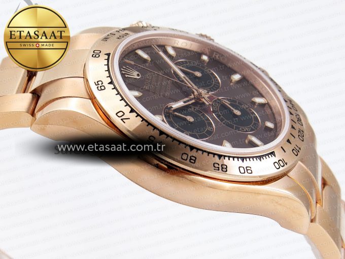 Daytona 116505 RG OMF Best Edition Brown/Black Dial on RG Bracelet A7750 (Slim Movement) - Görsel 9