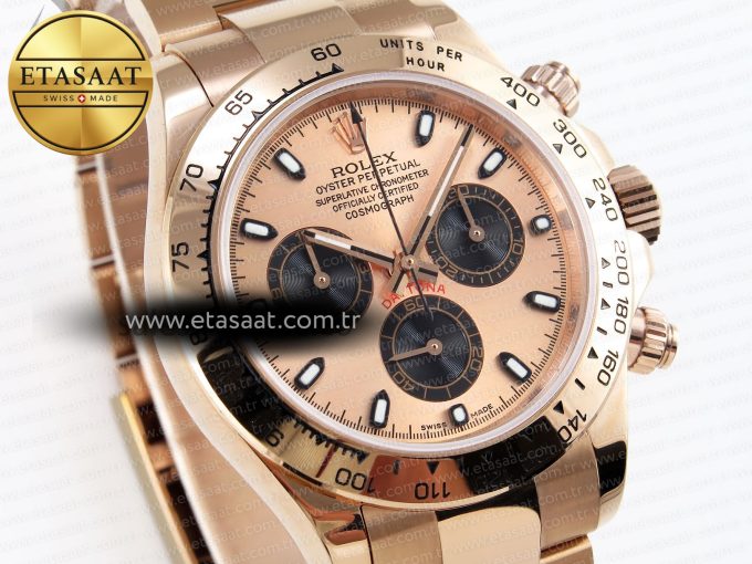 Daytona 116505 RG OMF Best Edition RG/Black Dial on RG Bracelet A7750 (Slim Movement) - Görsel 5