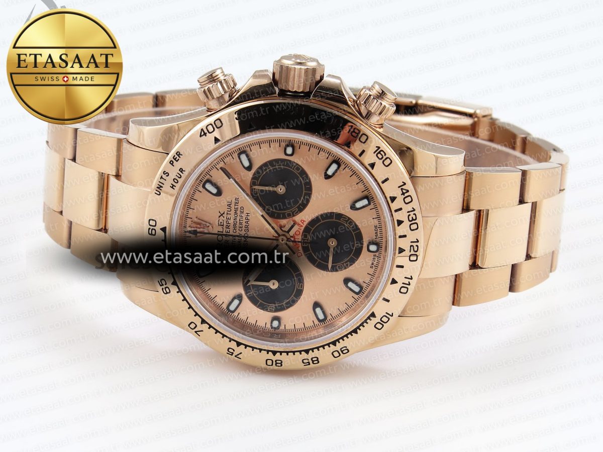 Daytona 116505 RG OMF Best Edition RG/Black Dial on RG Bracelet A7750 (Slim Movement) - Görsel 6
