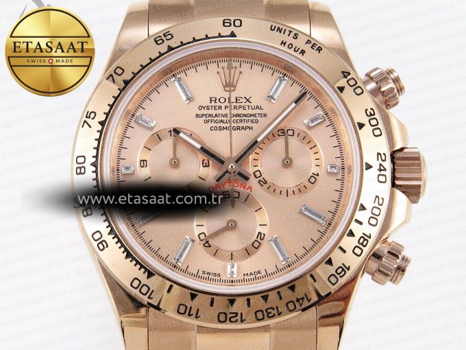 Daytona 116505 RG OMF Best Edition RG Crystal Dial on RG Bracelet A7750 (Slim Movement) - Görsel 4