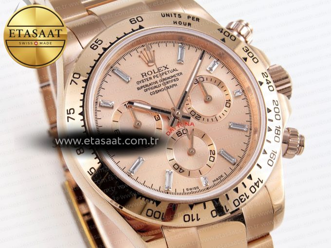 Daytona 116505 RG OMF Best Edition RG Crystal Dial on RG Bracelet A7750 (Slim Movement) - Görsel 5