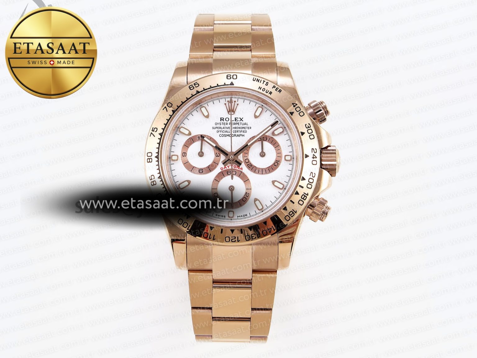 Daytona 116505 RG OMF Best Edition White Dial on RG Bracelet A7750 (Slim Movement) - Görsel 3