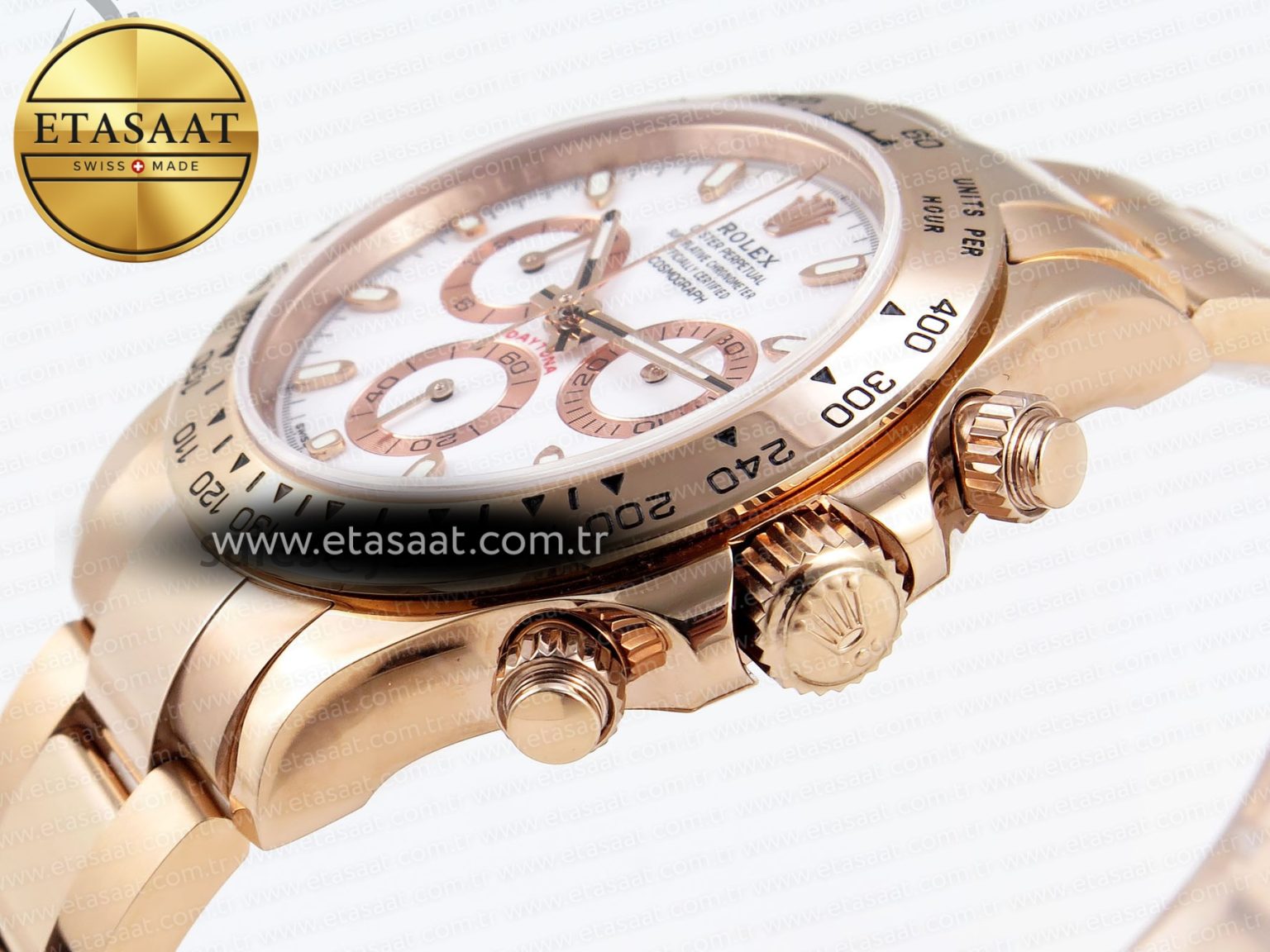 Daytona 116505 RG OMF Best Edition White Dial on RG Bracelet A7750 (Slim Movement) - Görsel 8