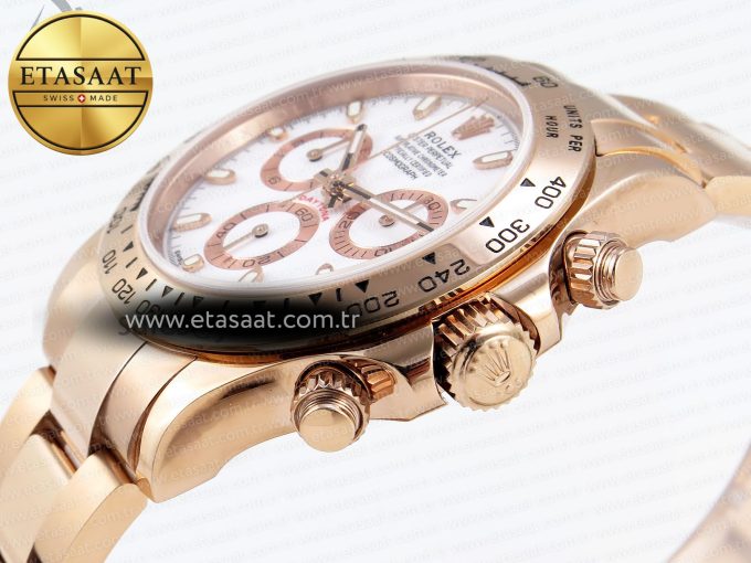 Daytona 116505 RG OMF Best Edition White Dial on RG Bracelet A7750 (Slim Movement) - Görsel 8