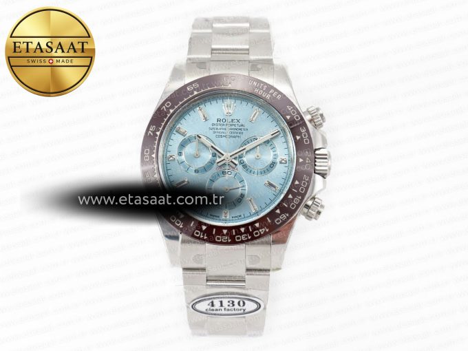 Daytona 116506 Clean 1:1 Best Edition Ice Blue Dial Crystal Markers on SS Bracelet SA4130 V2 - Görsel 3