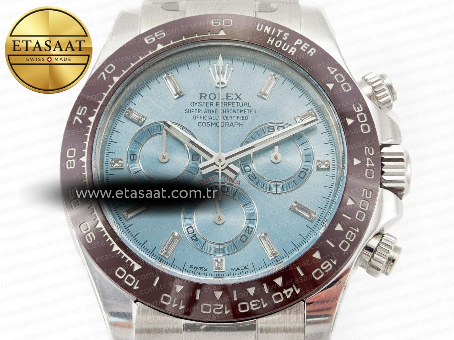 Daytona 116506 Clean 1:1 Best Edition Ice Blue Dial Crystal Markers on SS Bracelet SA4130 V2 - Görsel 4