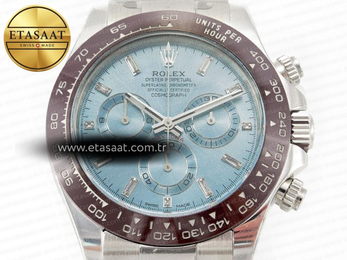 Daytona 116506 Clean 1:1 Best Edition Ice Blue Dial Crystal Markers on SS Bracelet SA4130 V2 - Görsel 4
