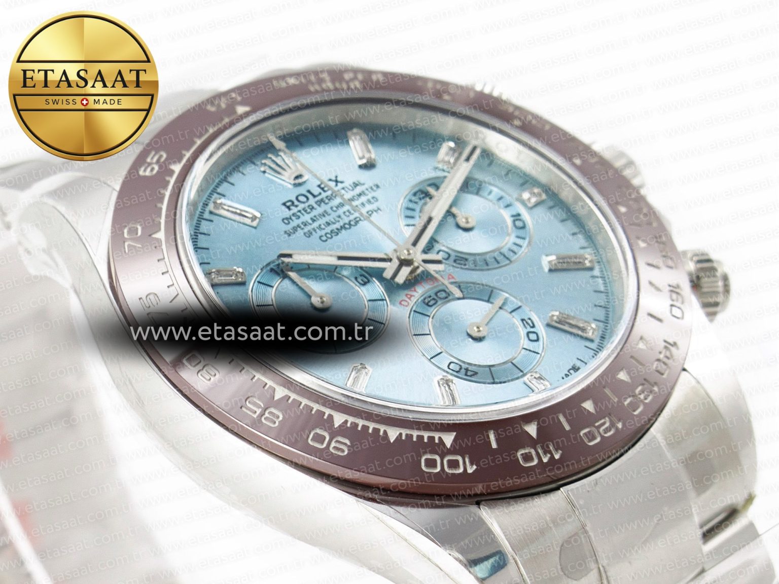 Daytona 116506 Clean 1:1 Best Edition Ice Blue Dial Crystal Markers on SS Bracelet SA4130 V2 - Görsel 6