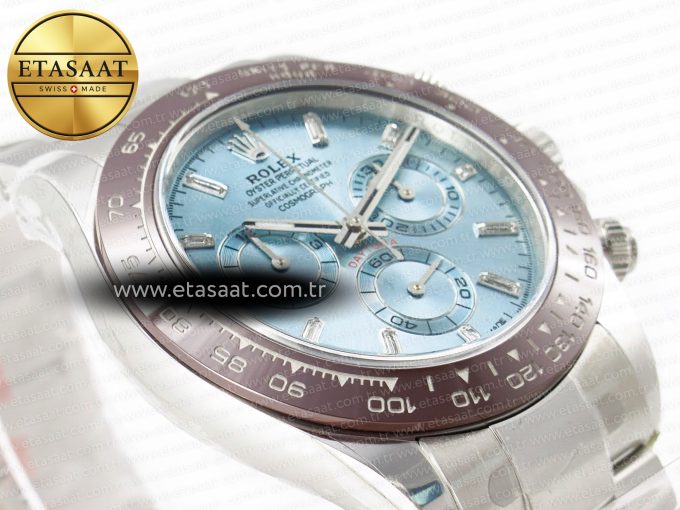 Daytona 116506 Clean 1:1 Best Edition Ice Blue Dial Crystal Markers on SS Bracelet SA4130 V2 - Görsel 6