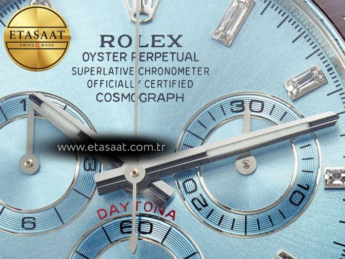 Daytona 116506 Clean 1:1 Best Edition Ice Blue Dial Crystal Markers on SS Bracelet SA4130 V2 - Görsel 8