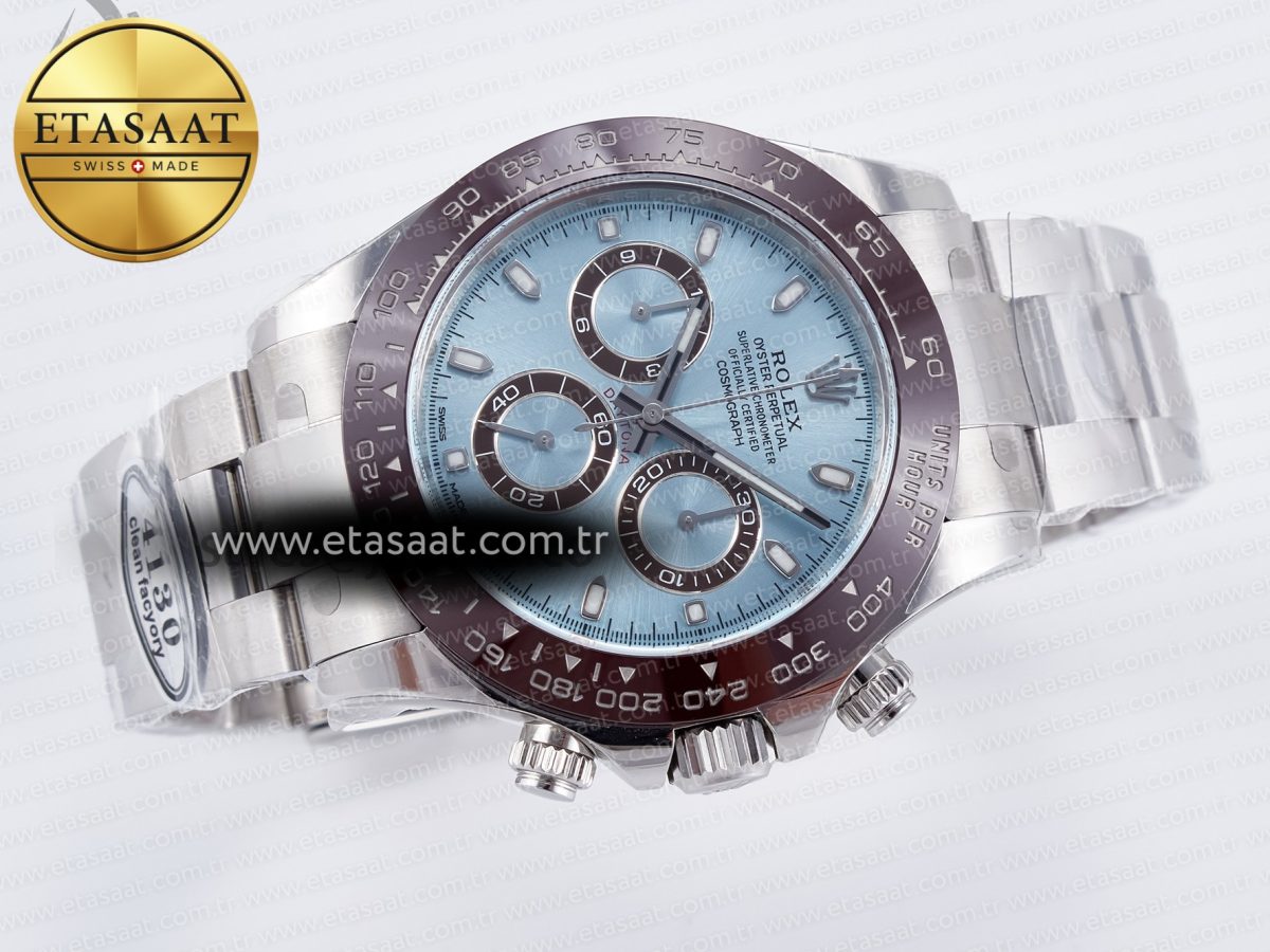 Daytona 116506 Clean 1:1 Best Edition Ice Blue Dial Markers on SS Bracelet SA4130 v2 - Görsel 10