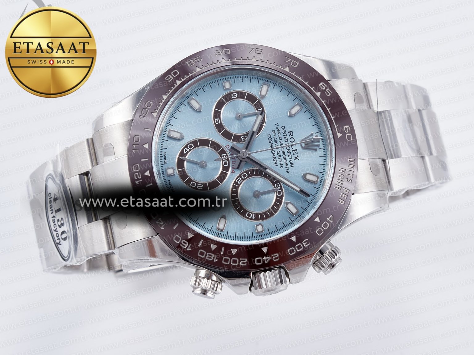 Daytona 116506 Clean 1:1 Best Edition Ice Blue Dial Markers on SS Bracelet SA4130 v2 - Görsel 10
