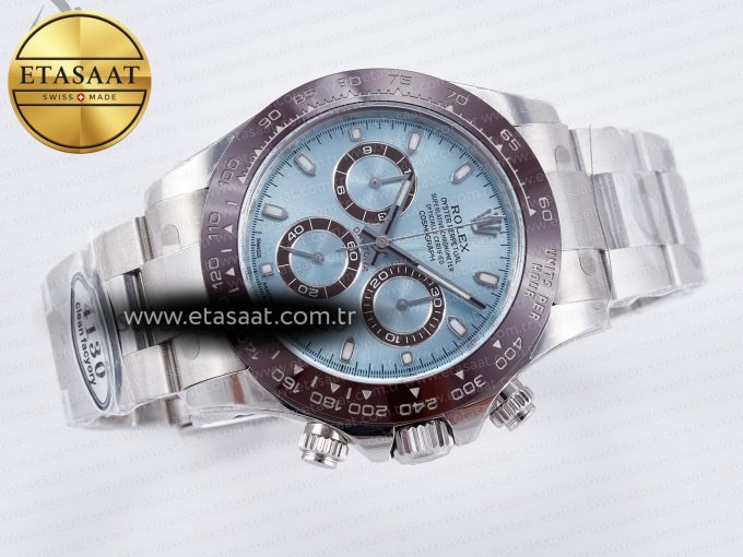 Daytona 116506 Clean 1:1 Best Edition Ice Blue Dial Markers on SS Bracelet SA4130 v2 - Görsel 10