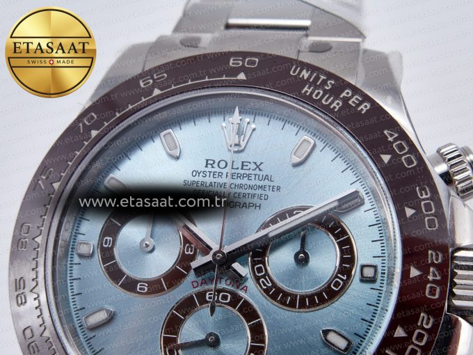 Daytona 116506 Clean 1:1 Best Edition Ice Blue Dial Markers on SS Bracelet SA4130 v2 - Görsel 6