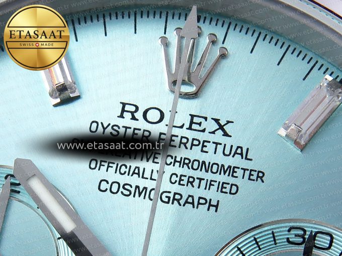 Daytona 116506 QF 1:1 Best Edition Ice Blue Dial Crystal Markers on SS Bracelet SH4130 V3 (Gain Weight) - Görsel 10