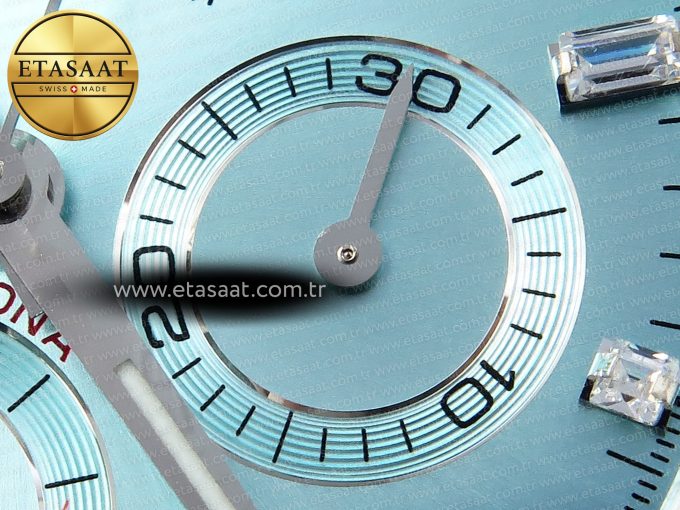 Daytona 116506 QF 1:1 Best Edition Ice Blue Dial Crystal Markers on SS Bracelet SH4130 V3 (Gain Weight) - Görsel 11