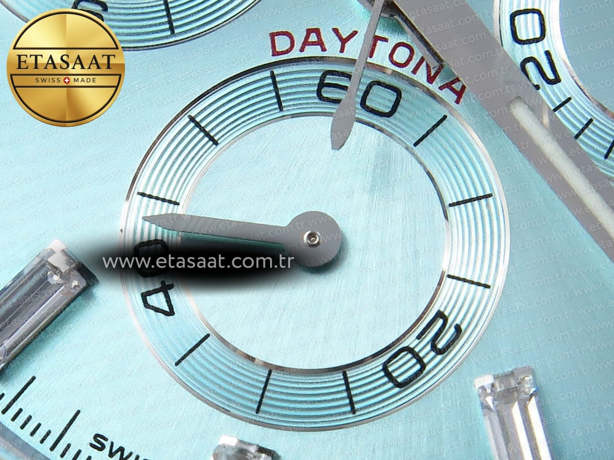 Daytona 116506 QF 1:1 Best Edition Ice Blue Dial Crystal Markers on SS Bracelet SH4130 V3 (Gain Weight) - Görsel 12