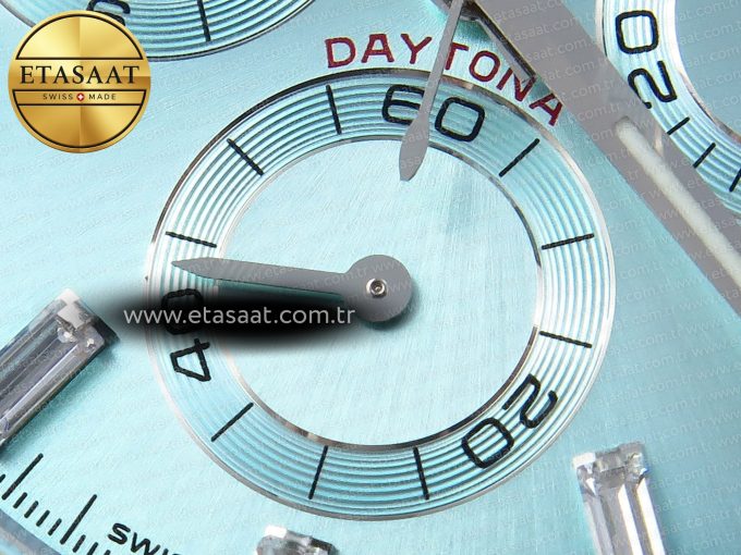Daytona 116506 QF 1:1 Best Edition Ice Blue Dial Crystal Markers on SS Bracelet SH4130 V3 (Gain Weight) - Görsel 12