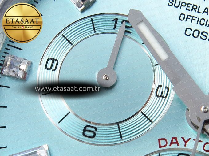Daytona 116506 QF 1:1 Best Edition Ice Blue Dial Crystal Markers on SS Bracelet SH4130 V3 (Gain Weight) - Görsel 14