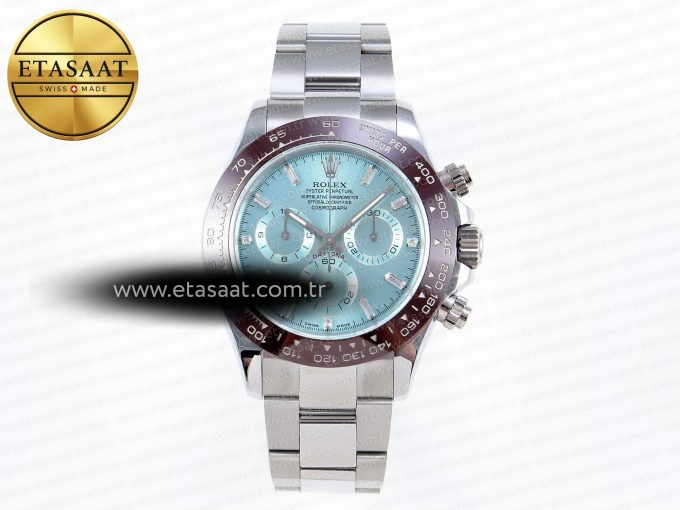 Daytona 116506 QF 1:1 Best Edition Ice Blue Dial Crystal Markers on SS Bracelet SH4130 V3 (Gain Weight) - Görsel 3