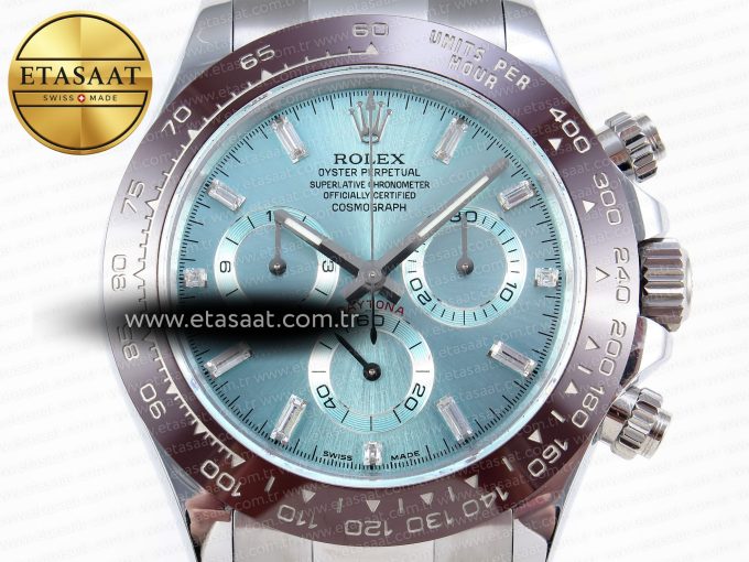 Daytona 116506 QF 1:1 Best Edition Ice Blue Dial Crystal Markers on SS Bracelet SH4130 V3 (Gain Weight) - Görsel 4