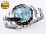 Daytona 116506 QF 1:1 Best Edition Ice Blue Dial Crystal Markers on SS Bracelet SH4130 V3 (Gain Weight) - Görsel 7
