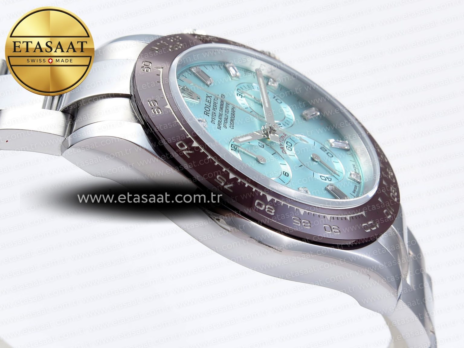 Daytona 116506 QF 1:1 Best Edition Ice Blue Dial Crystal Markers on SS Bracelet SH4130 V3 (Gain Weight) - Görsel 9