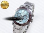 Daytona 116506 QF 1:1 Best Edition Ice Blue Dial Lume Markers on SS Bracelet SH4130 V3 (Gain Weight)