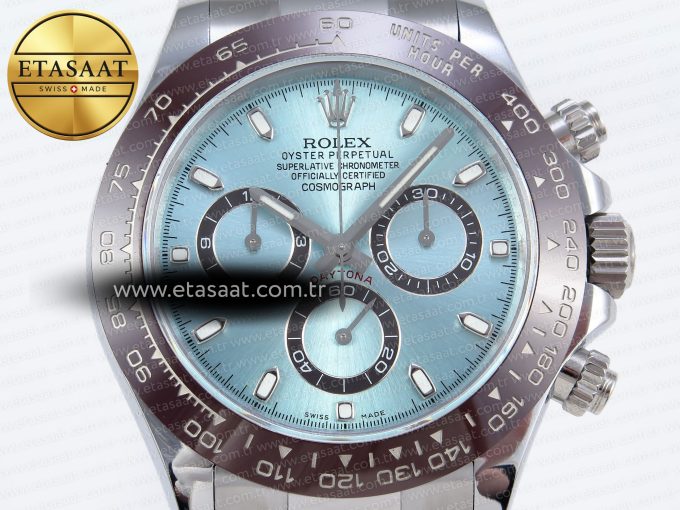 Daytona 116506 QF 1:1 Best Edition Ice Blue Dial Lume Markers on SS Bracelet SH4130 V3 (Gain Weight) - Görsel 4