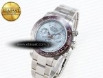 Daytona 116506 SS OMF Best Edition Ice Blue Crystal Dial on SS Bracelet A7750 (Slim Movement)