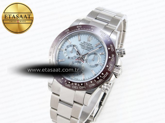 Daytona 116506 SS OMF Best Edition Ice Blue Crystal Dial on SS Bracelet A7750 (Slim Movement) - Görsel 1