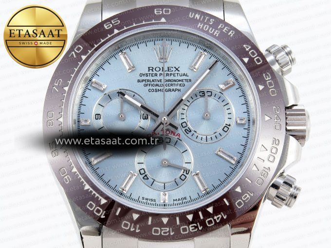 Daytona 116506 SS OMF Best Edition Ice Blue Crystal Dial on SS Bracelet A7750 (Slim Movement) - Görsel 4