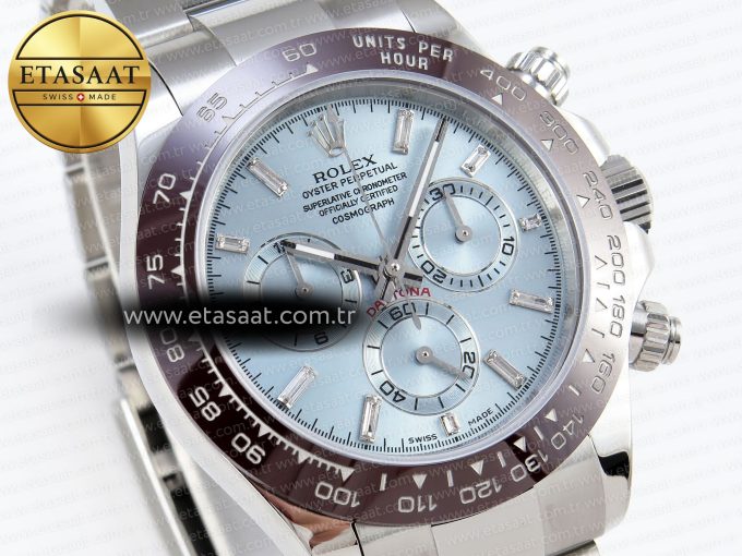 Daytona 116506 SS OMF Best Edition Ice Blue Crystal Dial on SS Bracelet A7750 (Slim Movement) - Görsel 5