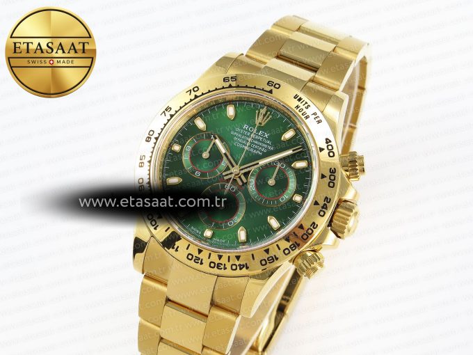 Daytona 116508 APSF 1:1 Best Edition Green Dial on YG Bracelet SH4130 - Görsel 2