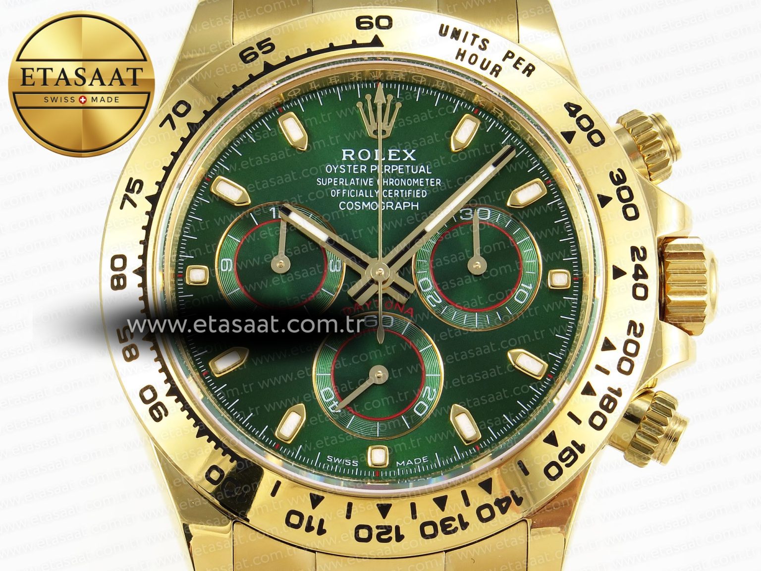 Daytona 116508 APSF 1:1 Best Edition Green Dial on YG Bracelet SH4130 - Görsel 4