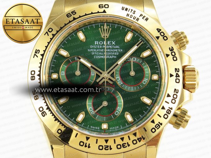 Daytona 116508 APSF 1:1 Best Edition Green Dial on YG Bracelet SH4130 - Görsel 4