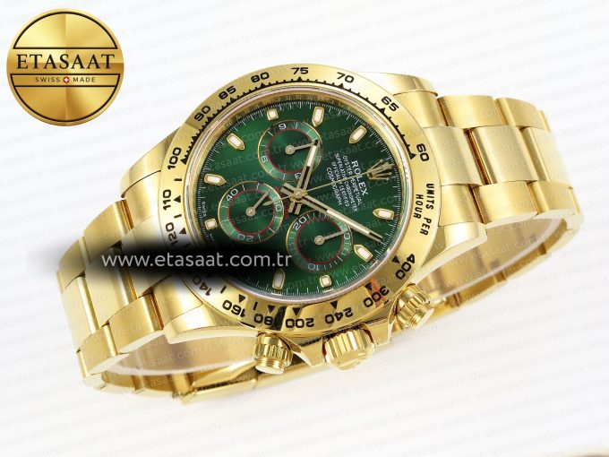Daytona 116508 APSF 1:1 Best Edition Green Dial on YG Bracelet SH4130 - Görsel 7