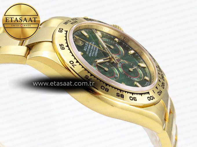 Daytona 116508 APSF 1:1 Best Edition Green Dial on YG Bracelet SH4130 - Görsel 9