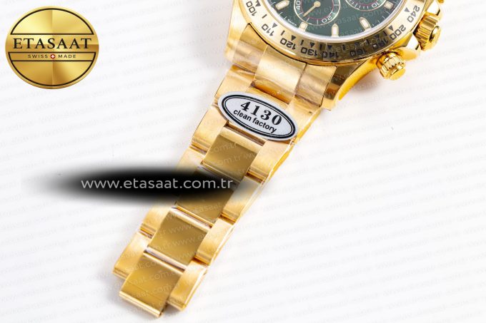 Daytona 116508 Clean Factory Best Edition 904L Steel Green Dial on YG Bracelet SA4130 - Görsel 26