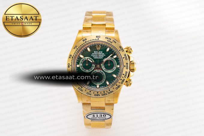Daytona 116508 Clean Factory Best Edition 904L Steel Green Dial on YG Bracelet SA4130 - Görsel 3