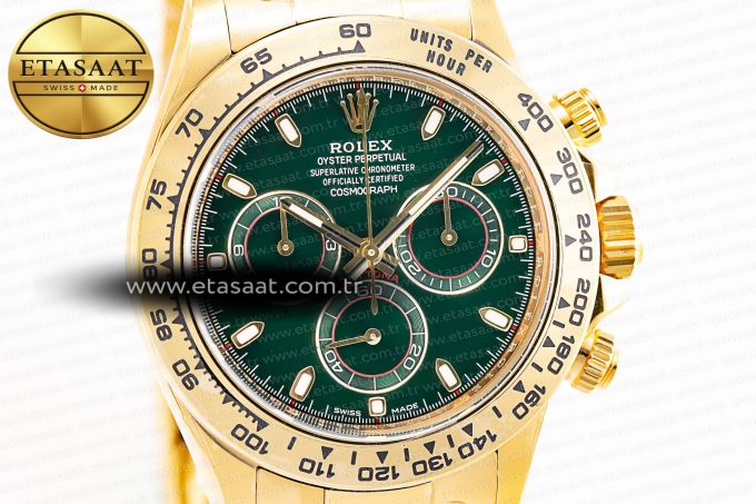 Daytona 116508 Clean Factory Best Edition 904L Steel Green Dial on YG Bracelet SA4130 - Görsel 5