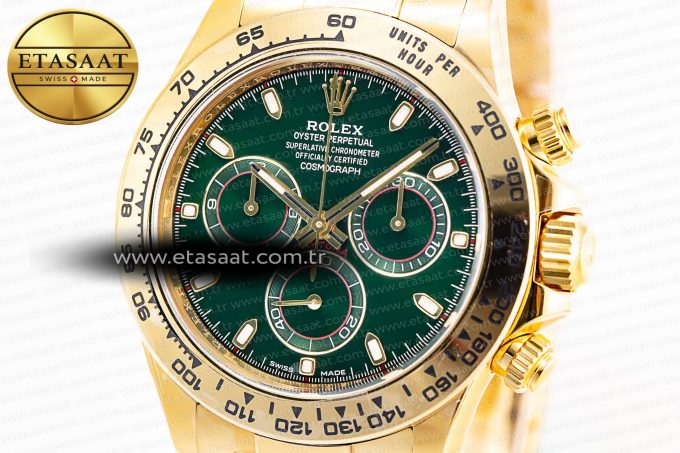 Daytona 116508 Clean Factory Best Edition 904L Steel Green Dial on YG Bracelet SA4130 - Görsel 6