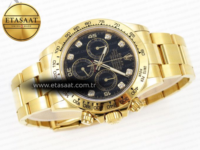 Rolex Daytona 116508 BLACK DIAMONDS SA4130 - Görsel 6