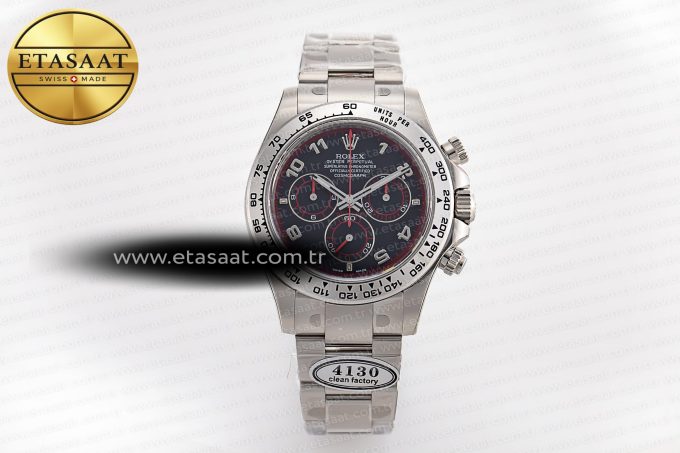 Daytona 116509 Clean 1:1 Best Edition 904L SS Case Black Dial on SS Bracelet SA4130 V2 - Görsel 3