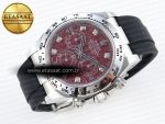 Daytona 116509 Clean 1:1 Best Edition 904L SS Case Garnet Dial on Oysterflex Rubber Strap A4130 - Görsel 6