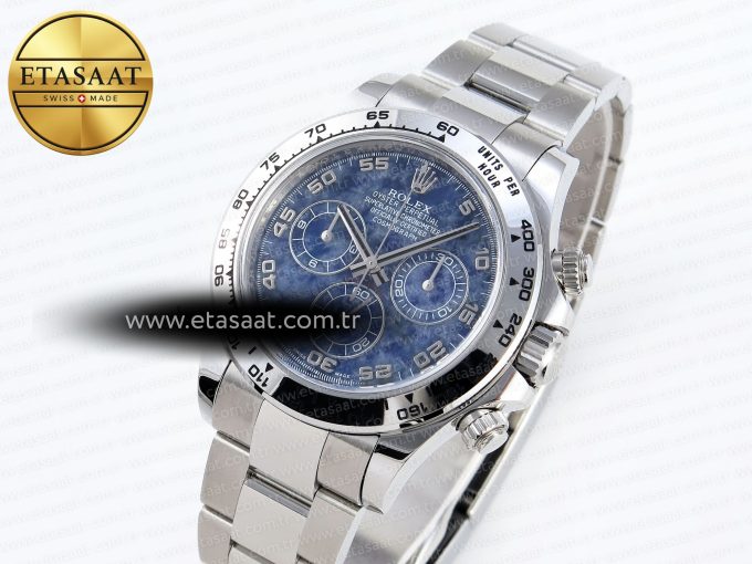 Daytona 116509 Clean 1:1 Best Edition 904L Stainless Steel Case Blue Chalcedony Dial Oysterflex Stainless Steel Strap A4130 - Görsel 1