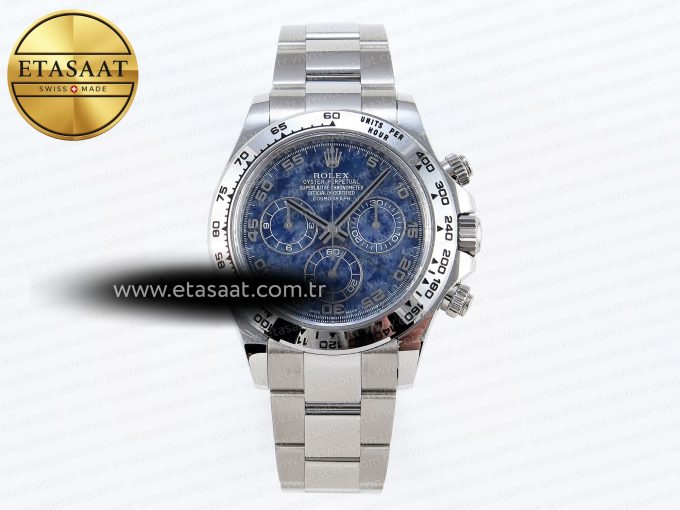 Daytona 116509 Clean 1:1 Best Edition 904L Stainless Steel Case Blue Chalcedony Dial Oysterflex Stainless Steel Strap A4130 - Görsel 3