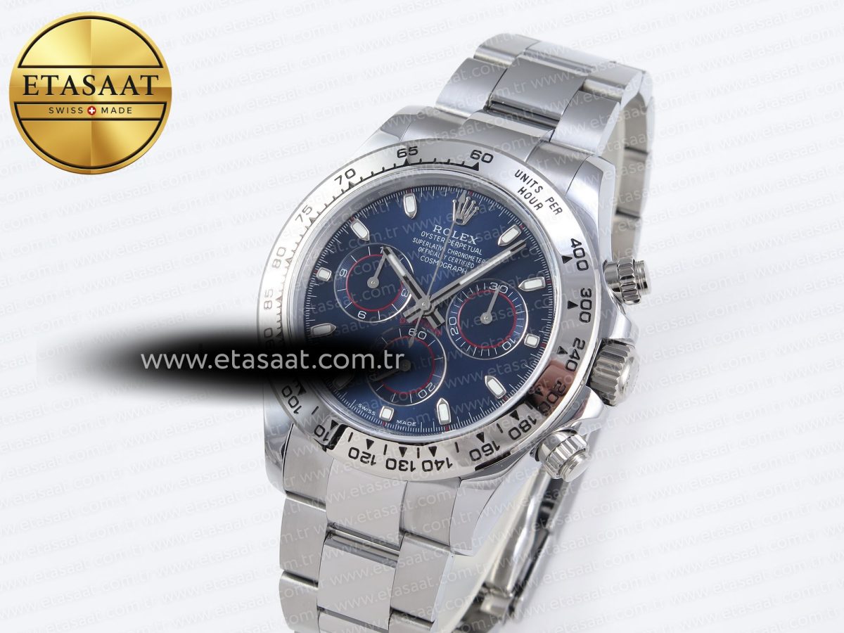 Daytona 116509 QF 1:1 Best Edition Blue Dial on SS Bracelet SH4130 V3 (Gain Weight) - Görsel 1