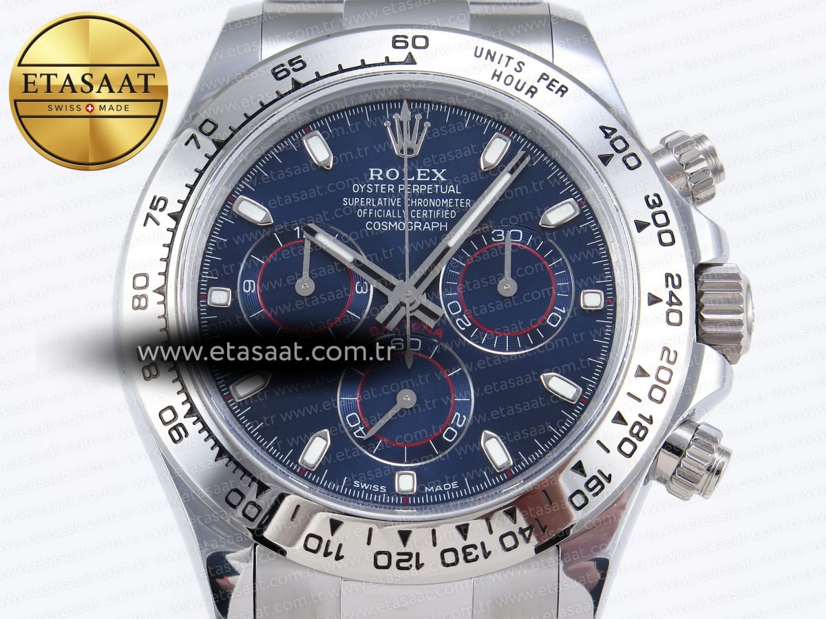 Daytona 116509 QF 1:1 Best Edition Blue Dial on SS Bracelet SH4130 V3 (Gain Weight) - Görsel 4